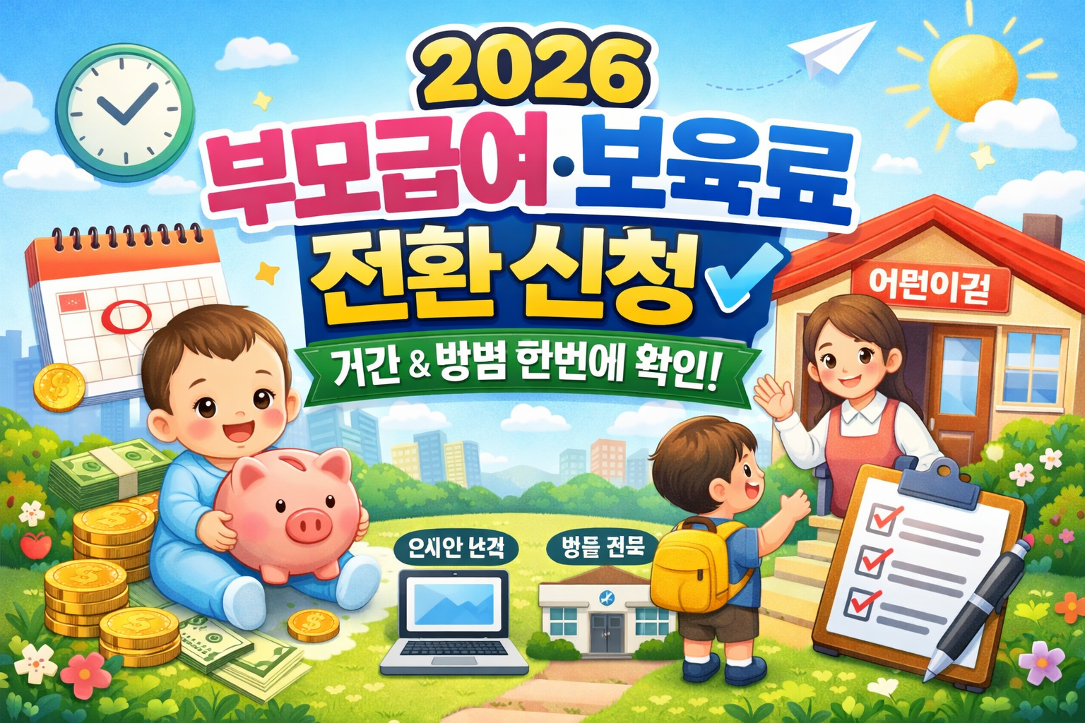 2026 부모급여&middot;보육료 전환, 놓치면 손해 보는 핵심정리