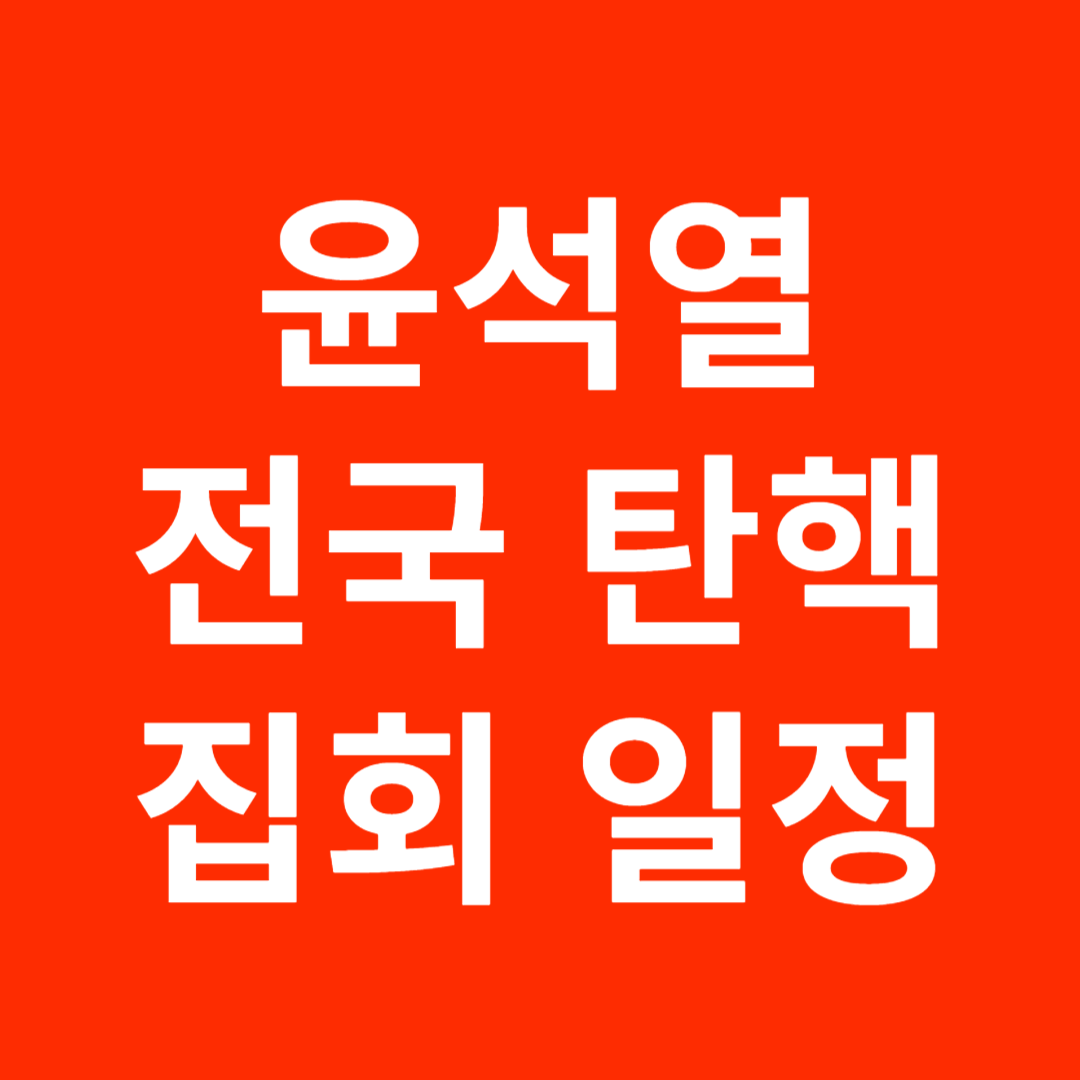 대통령 탄행 집회 일정