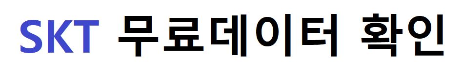 SKT 무료데이터 확인