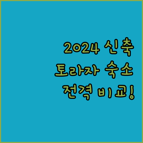 2024년 신축 호텔부터 전통 가옥까..
