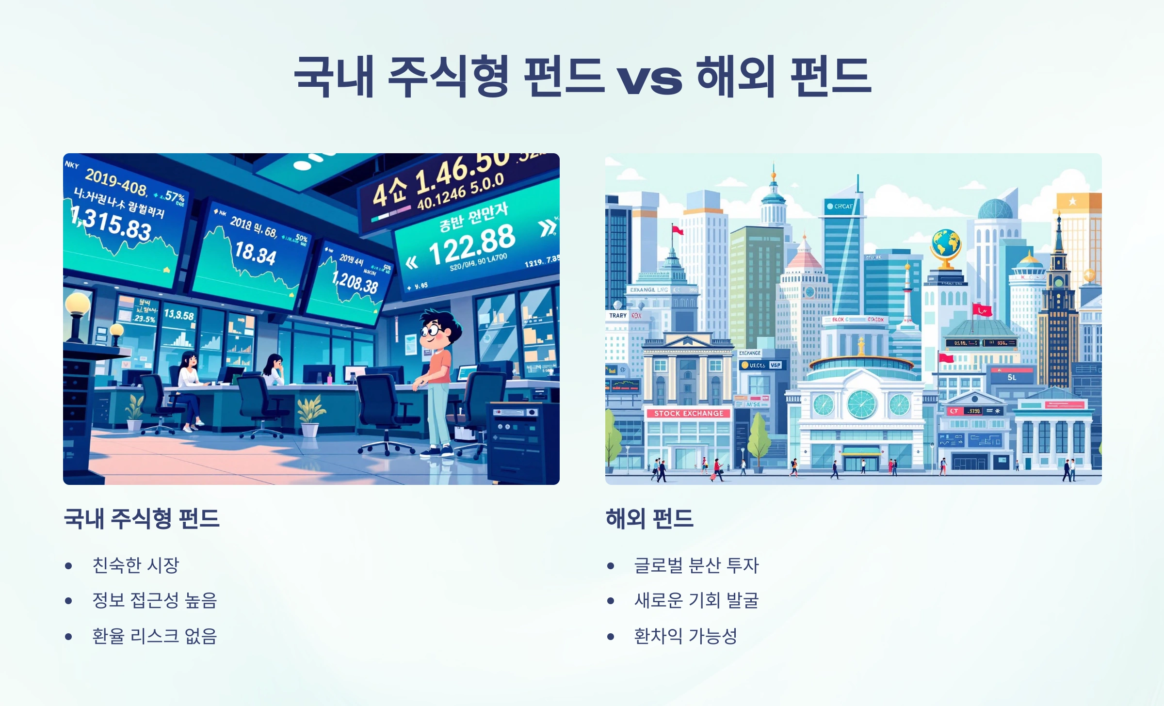 국내 주식형 펀드 vs 해외 펀드: 장단점 비교와 투자 전략