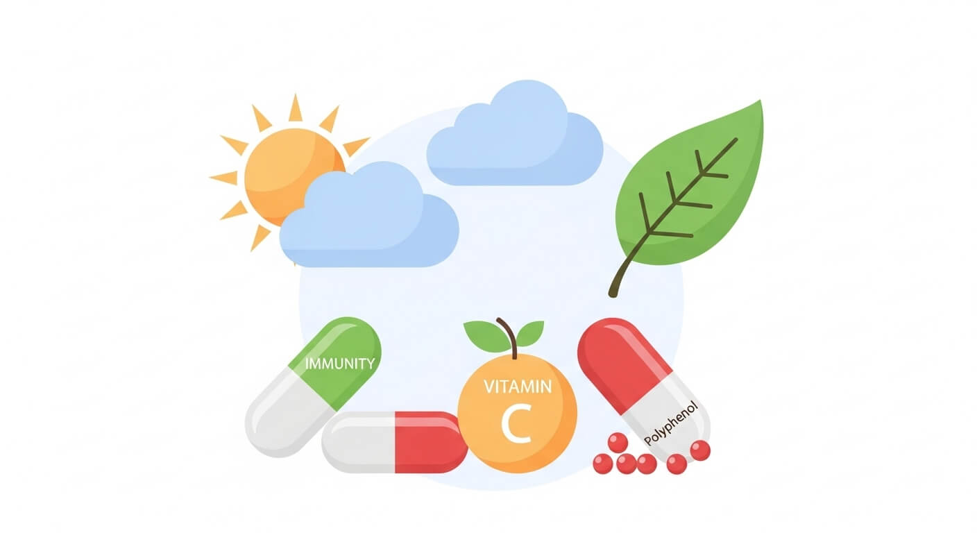 환절기 필수 건강템 (면역력, 비타민C, 폴리페놀)