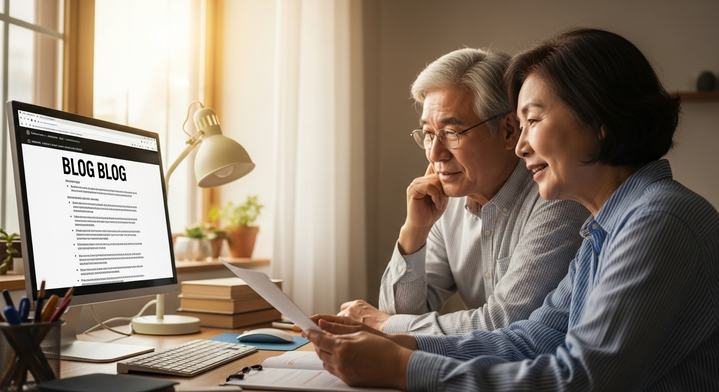 목록과 강조 구문이 포함된 글을 검토하는 장면
