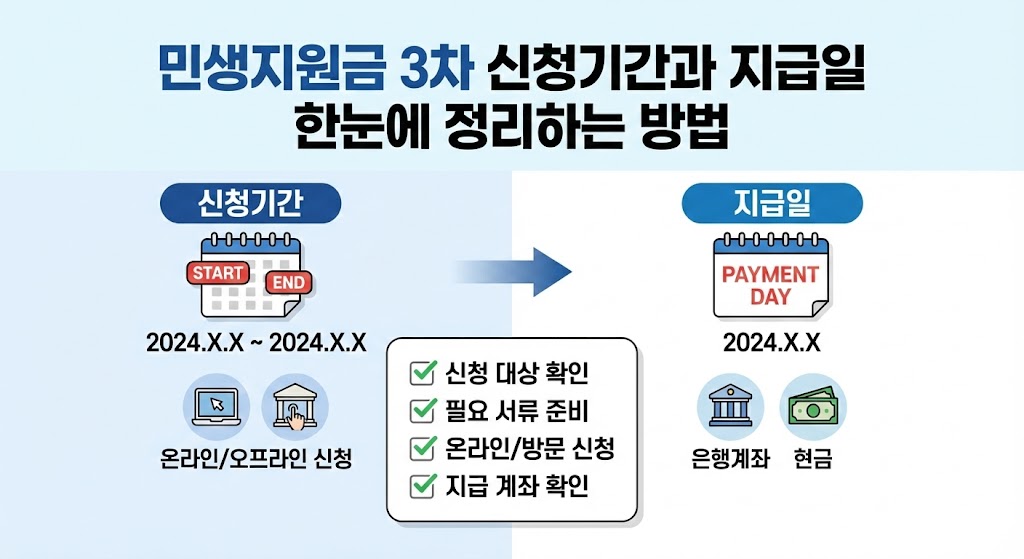 민생지원금 3차 신청기간과 지급일