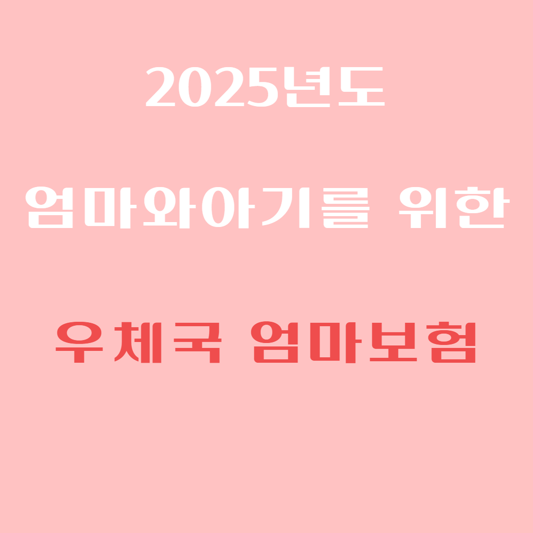 대한민국 우체국 엄마보험! 임산부들을 위한 100%무료보험