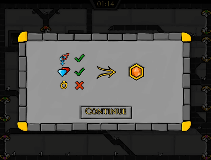 2인용-물불게임-크리스탈템플-종료-화면