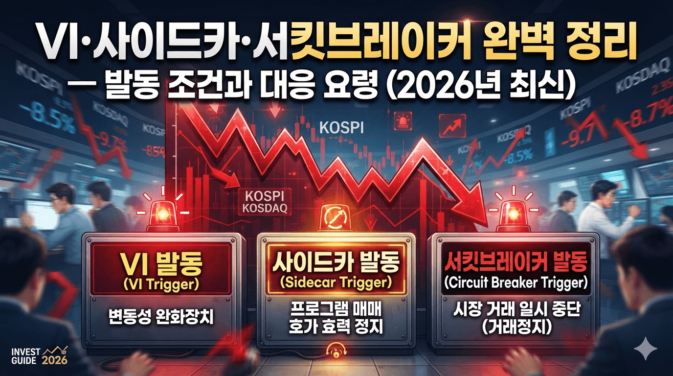VI·사이드카·서킷브레이커 완벽 정리 — 발동 조건과 대응 요령 (2026년 최신)