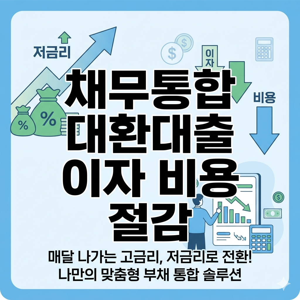 채무통합대환대출 저금리대환대출 전환으로 매달 나가는 이자 비용 절감하는 방법