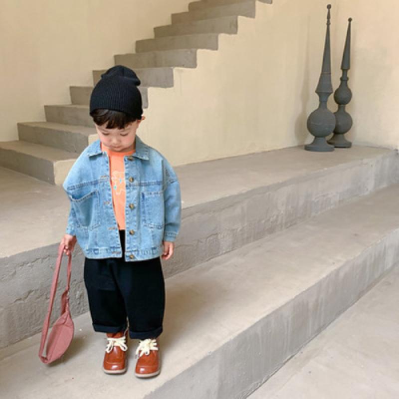 아기청자켓 가을 여아 남아 남매룩 스트레치 데님 재킷