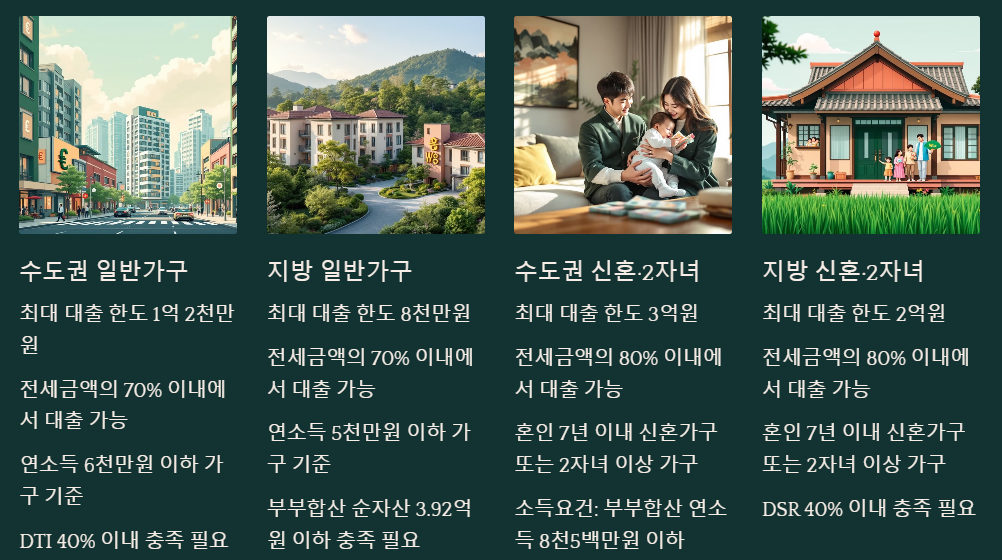 버팀목 전세자금 대출 한도