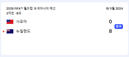 월드컵 아시아 3차예선 조별 순위