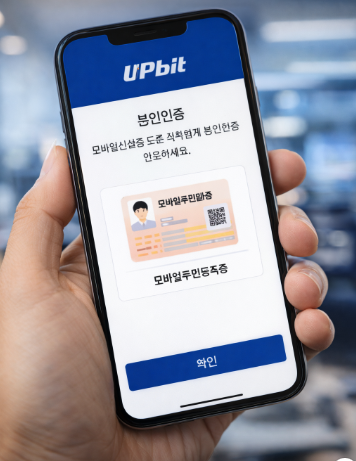 업비트 업데이트 5일부터 시작 (모바일 주민등록증 도입)