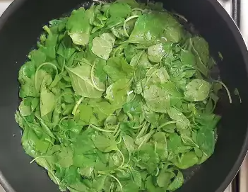 비름나물 데치기