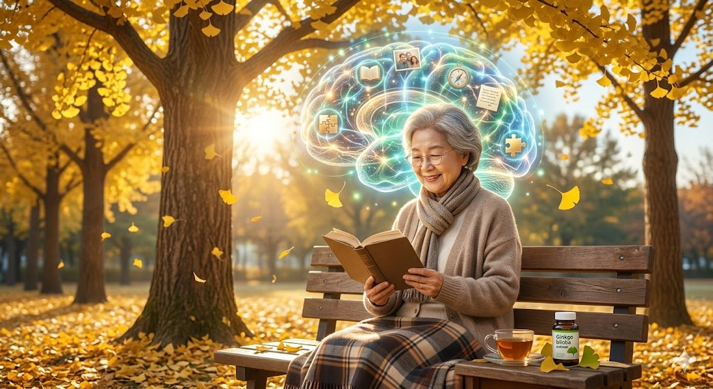 은행나무 추출물 섭취를 통해 유지하는 건강한 인지 기능과 행복한 노후의 모습
