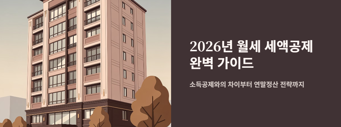 "2026년 월세 세액공제 완벽 가이드" 문구 이미지