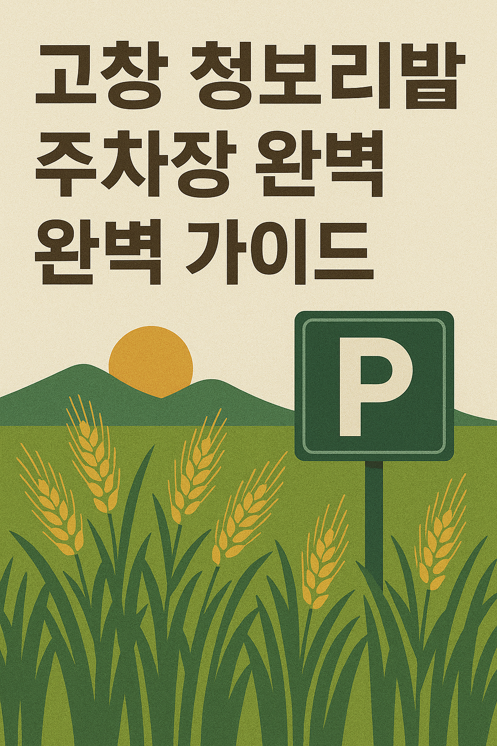 고창 청보리밭 주차정보
