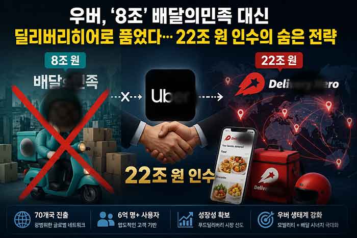 우버 8조 배달의 민족 딜리버리히어로를 품은 이미지 입니다