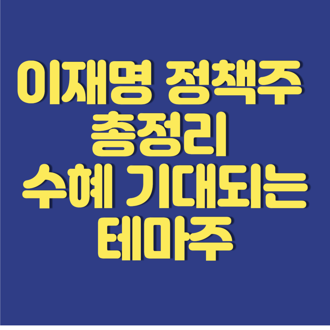 이재명 정책주 수혜주 테마주