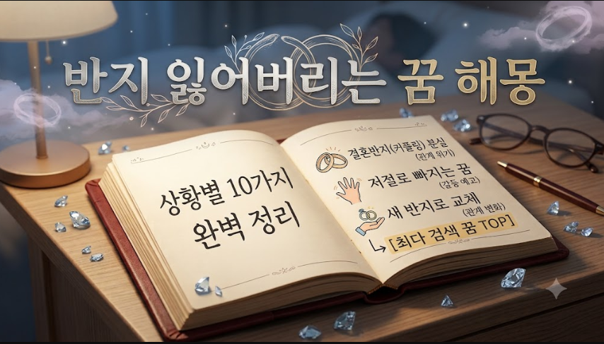 반지 잃어버리는 꿈 해몽 10가지