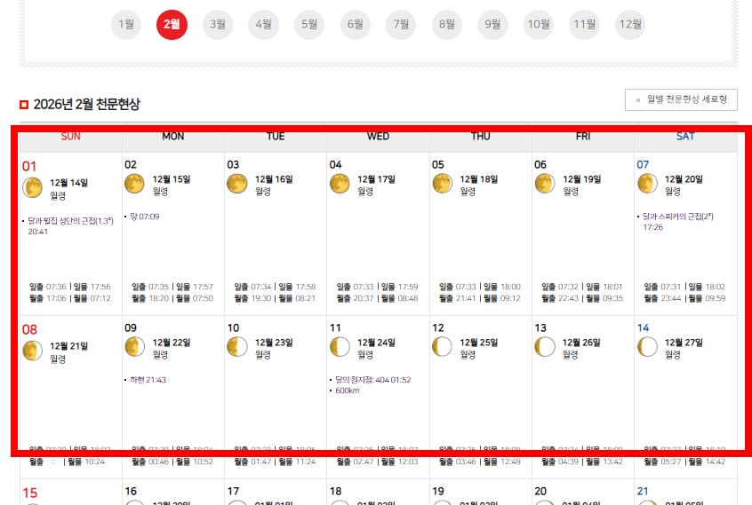 해지는 시각 알아보기 2026년