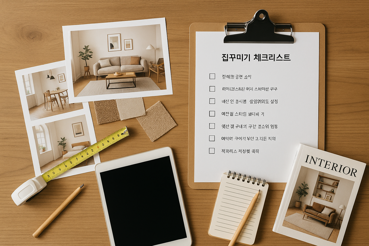 집 꾸미기 체크리스트