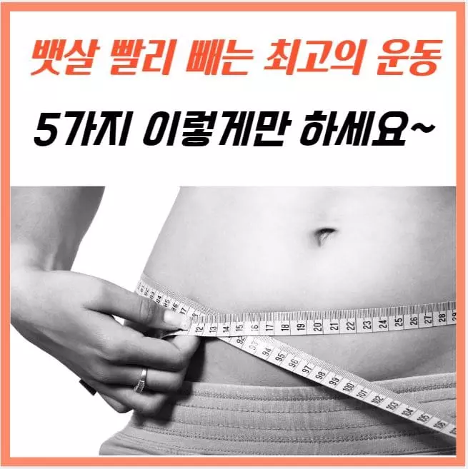뱃살 빨리 빼는 5가지 운동