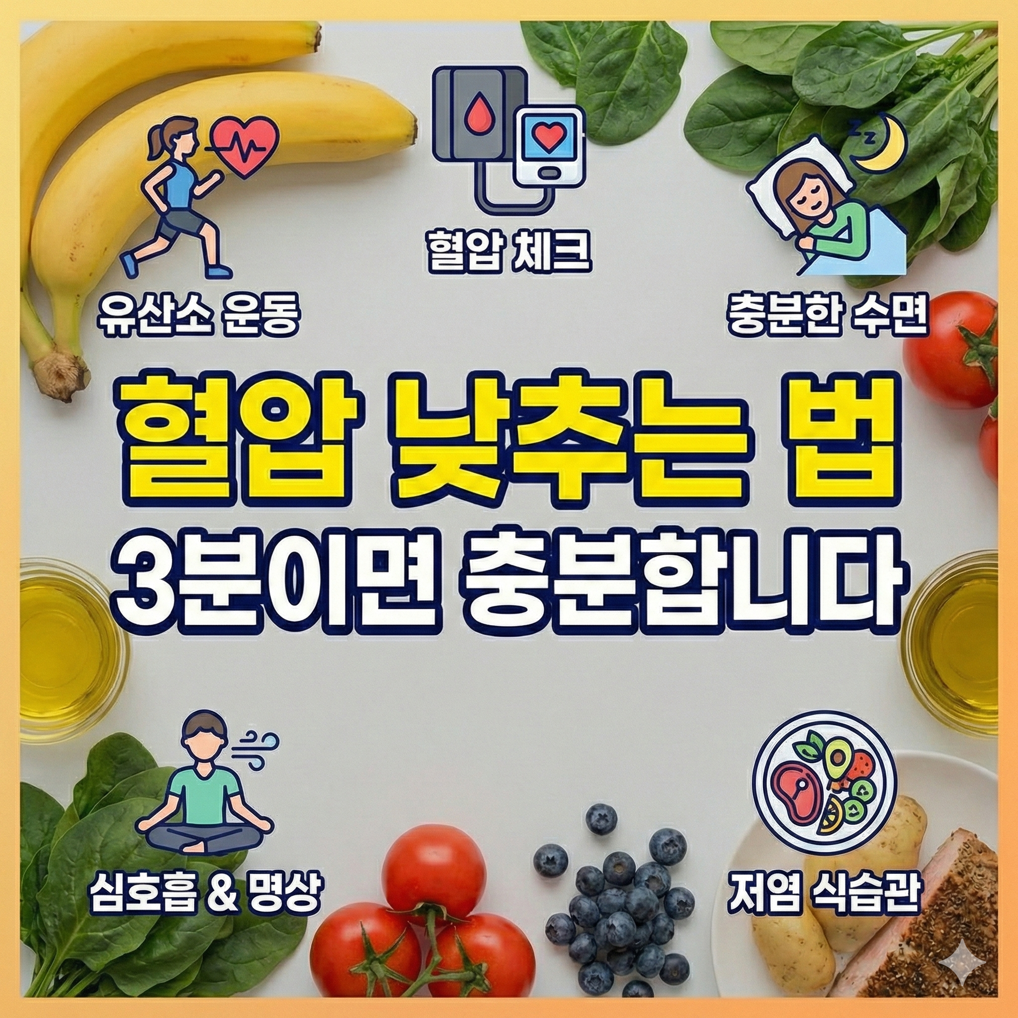 혈압 낮추는 법 3분이면 충분합니다