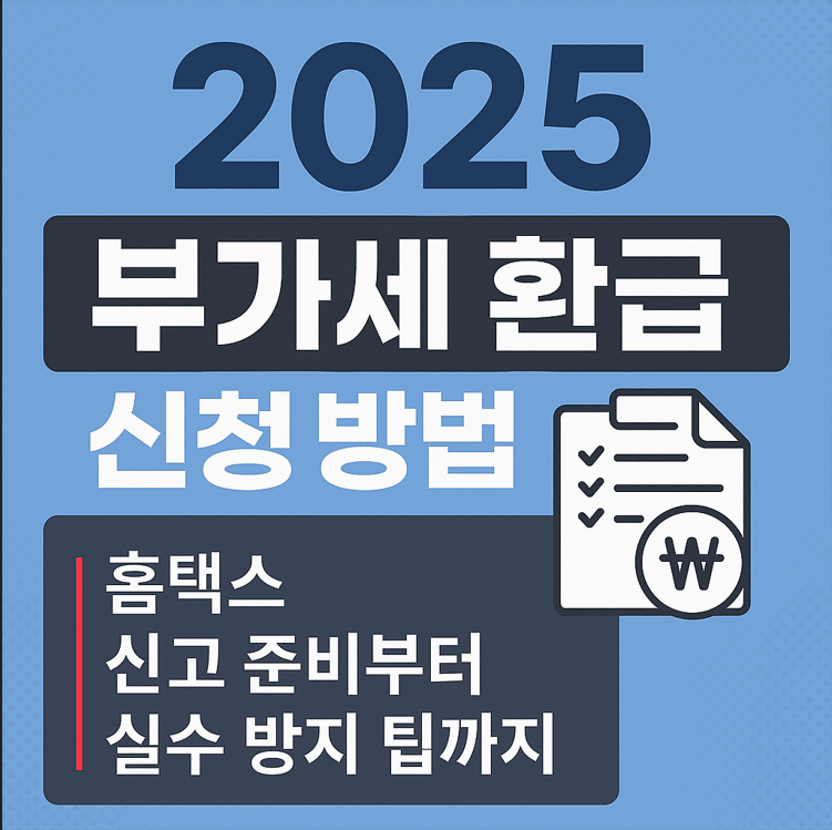 2025 부가세 환급 신청 방법|홈택스 신고 준비부터 실수 방지 팁까지