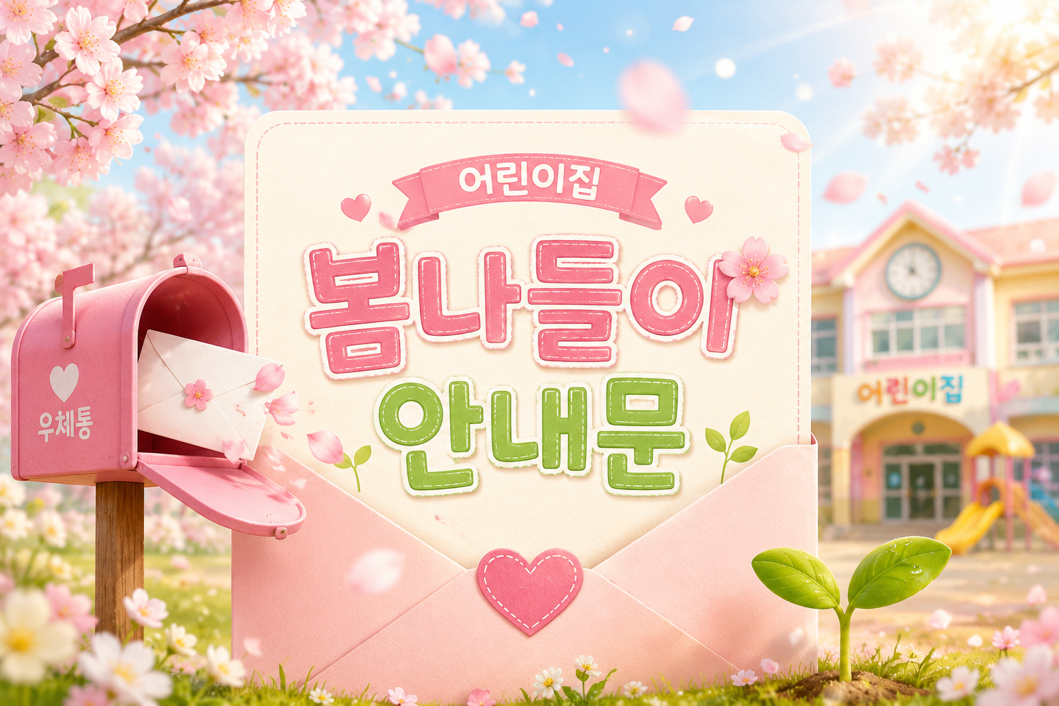 봄나들이 안내문 포스터