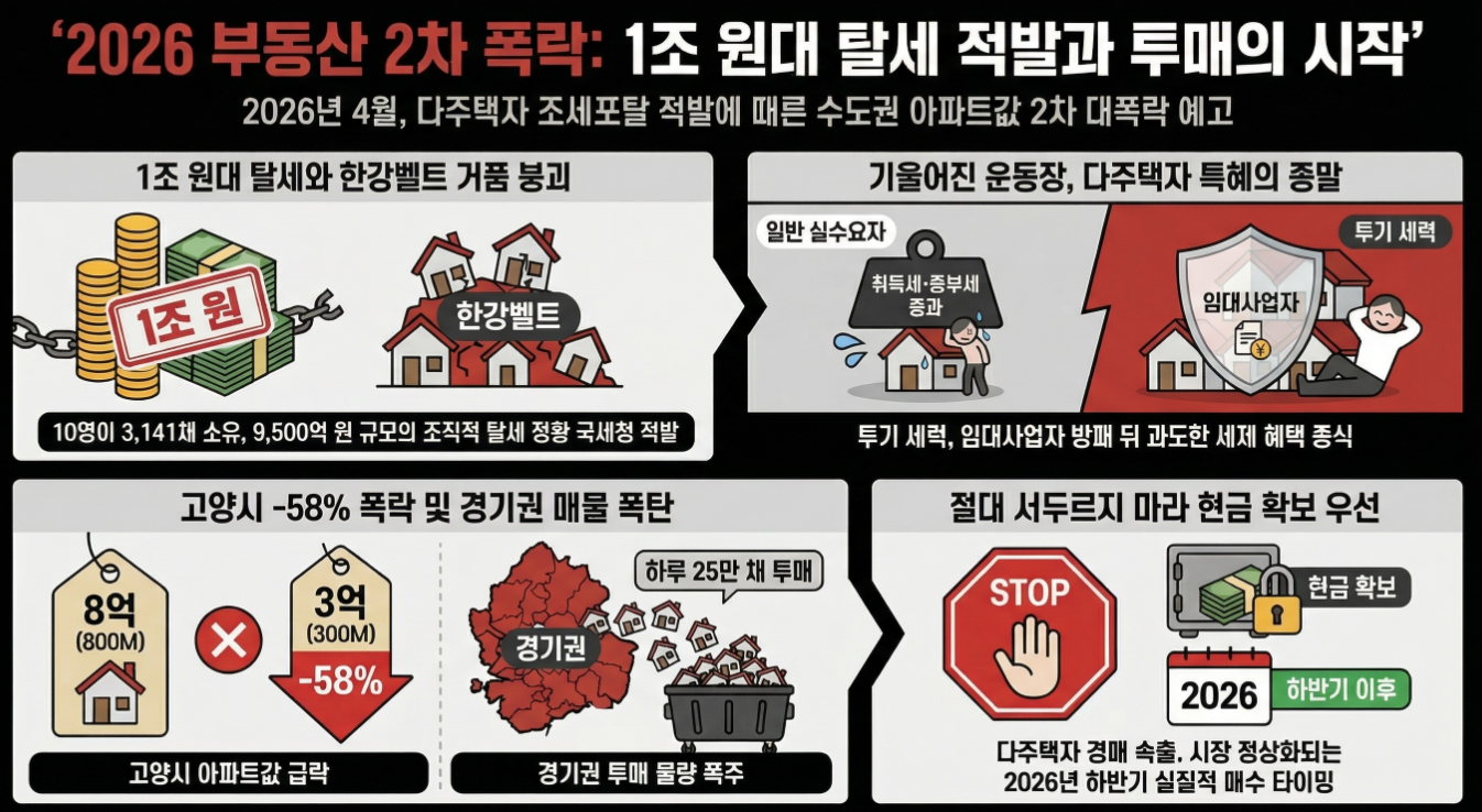 다주택자 국세청 세무조사 착수: 3,141채 임대사업자 2800억 탈세 전말)