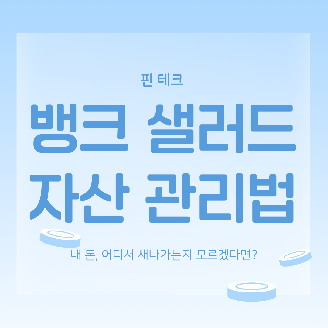 뱅크샐러드로 자산 관리하기