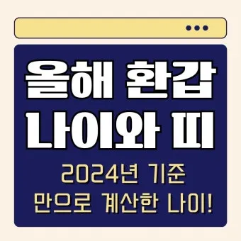 환갑 나이 계산 방법 간단 공식 및 연도별 적용법 정리_5