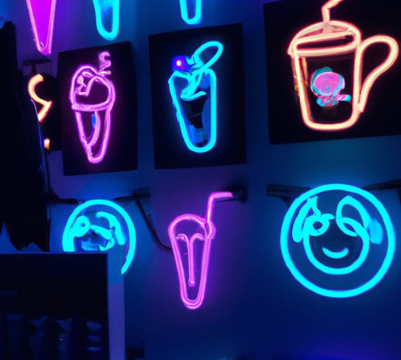 블랙라이트-카페-사진