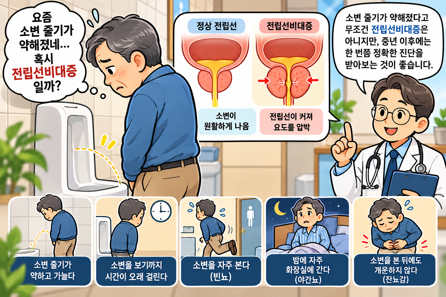 전립선비대증과 소변 증상 안내
