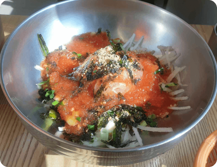 포항환여회-물회모습