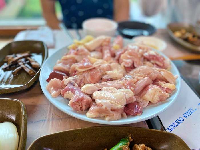 생방송 오늘저녁 산수유꽃축제 구례 껍질채 먹는 닭구이 맛집
