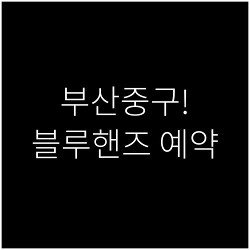 마이현대 앱 활용 부산 중구 블루핸즈..