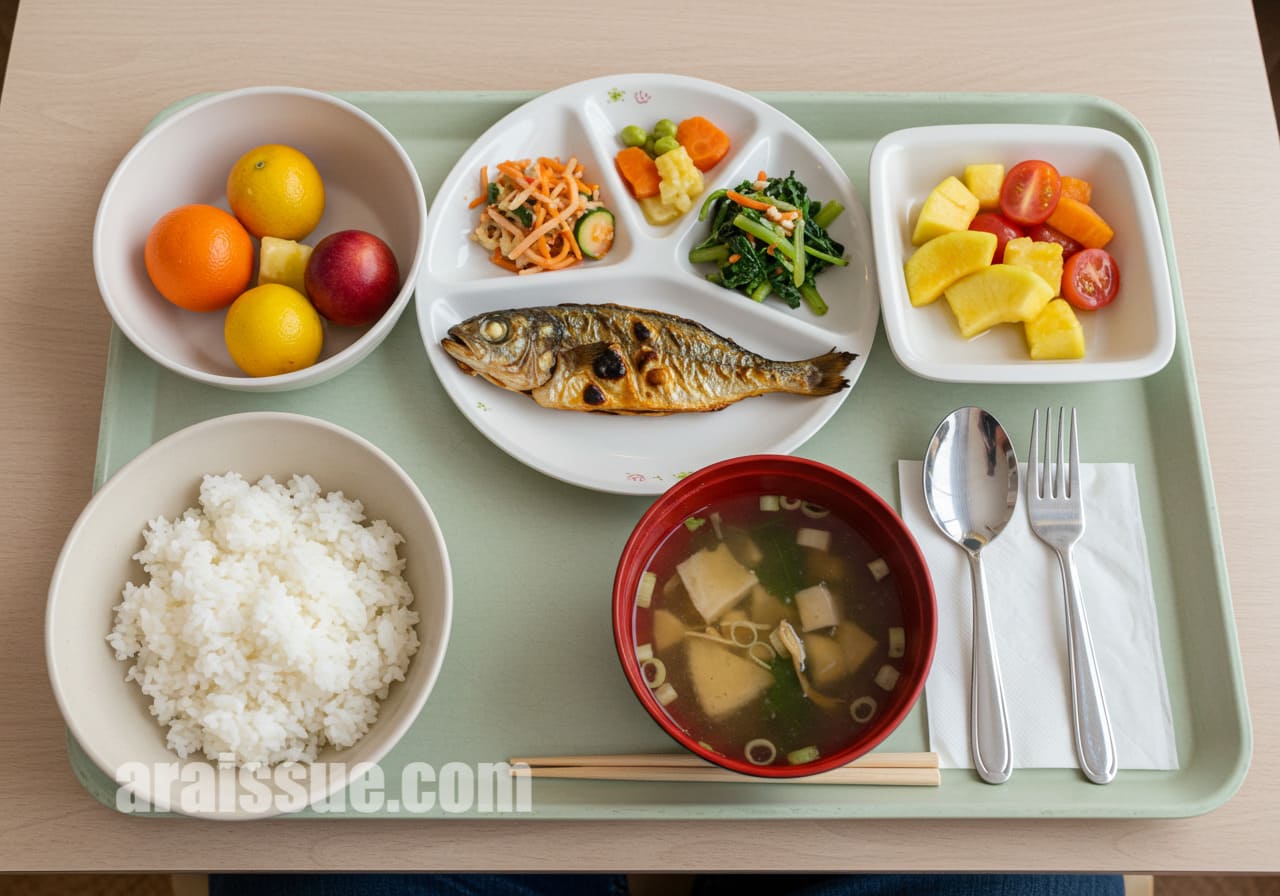 잡곡밥과 반찬이 구성된 균형 잡힌 식판 사진
