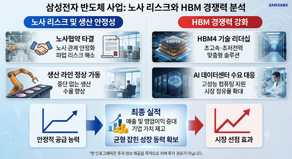 삼성전자 노사 리스크와 HBM 경쟁력 비교