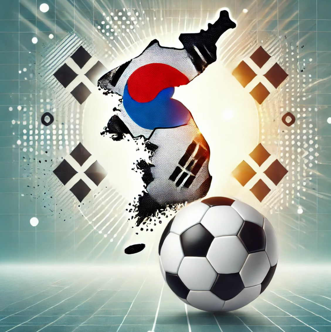 한반도와 축구공 이미지