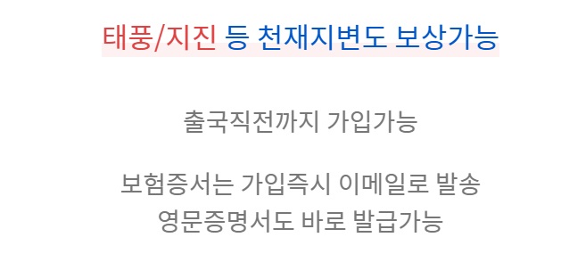 해외여행자보험 비교사이트 추천