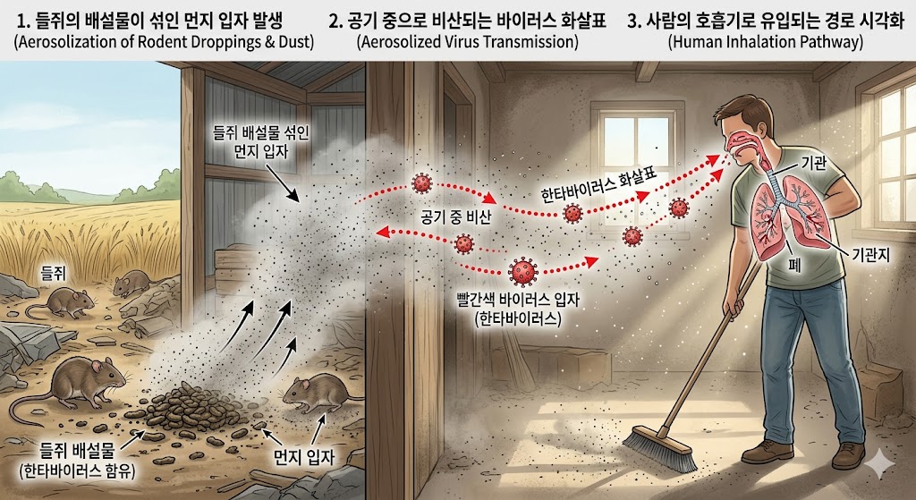 한타바이러스 감염 경로 비말 전파