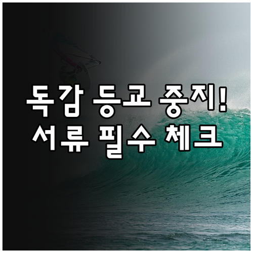 초중고 독감 격리 기간 및 학교 제출..