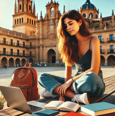 스페인 여자 혼자 어학연수하는 모습