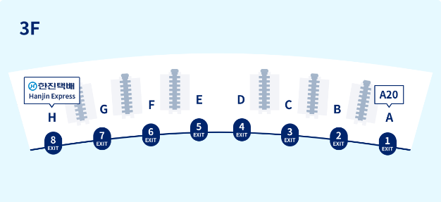 인천공항 외투보관 서비스인 대한항공 코트룸 이용시 외투 맡기는 곳 지도
