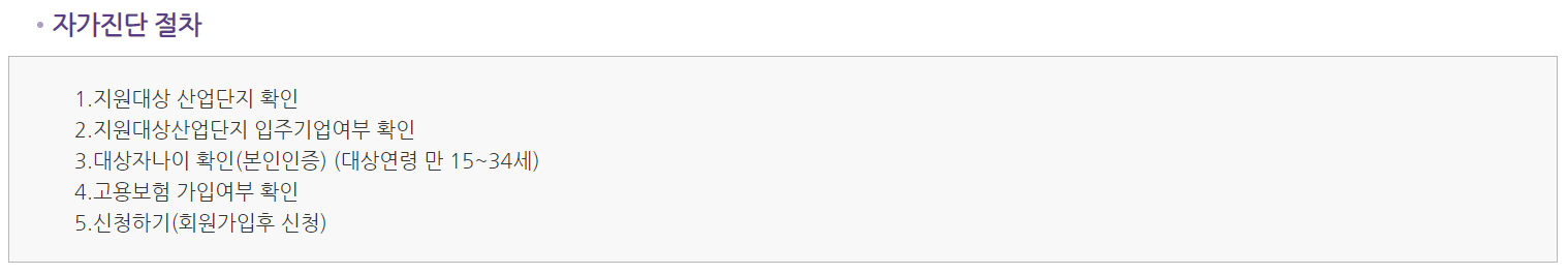 청년동행카드-자가진단-절차