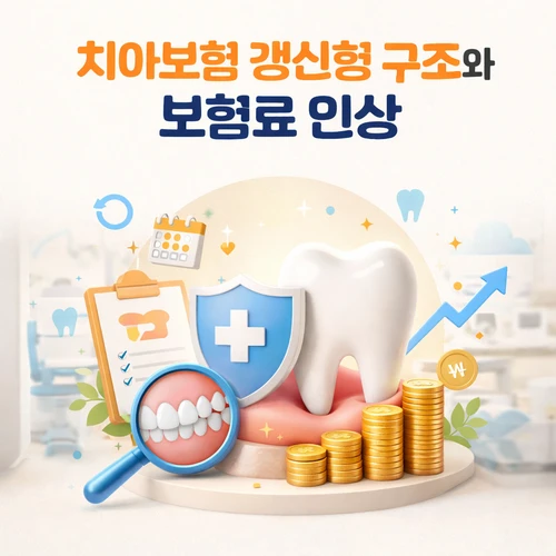 치아보험 갱신형 구조와 보험료 인상