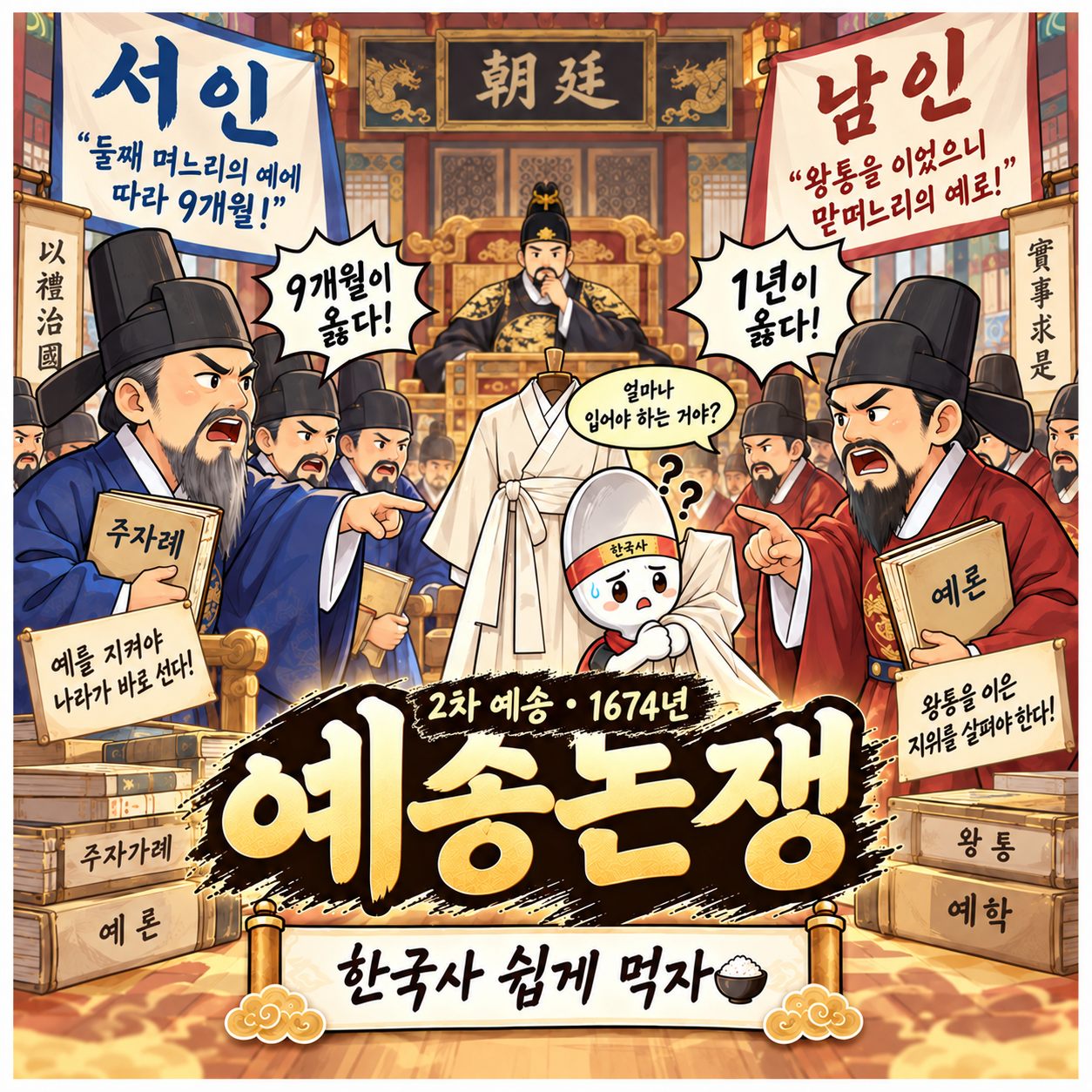 예송논쟁을 표현한 대표 썸네일