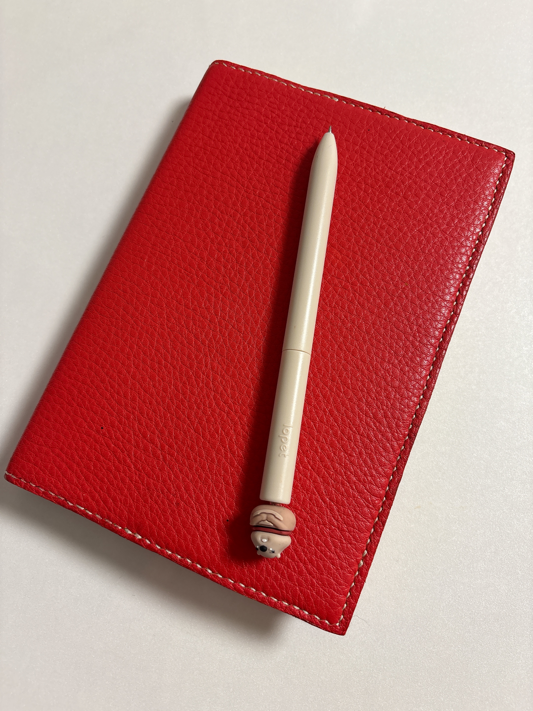 하루 일과를 기록한 다이어리 수첩 모습