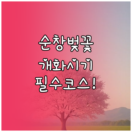 순창 벚꽃 개화 시기 강천산 경천변 ..